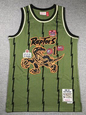 Tracy McGrady #1 Toronto Raptors Jersey - Olive Green Flight Edition